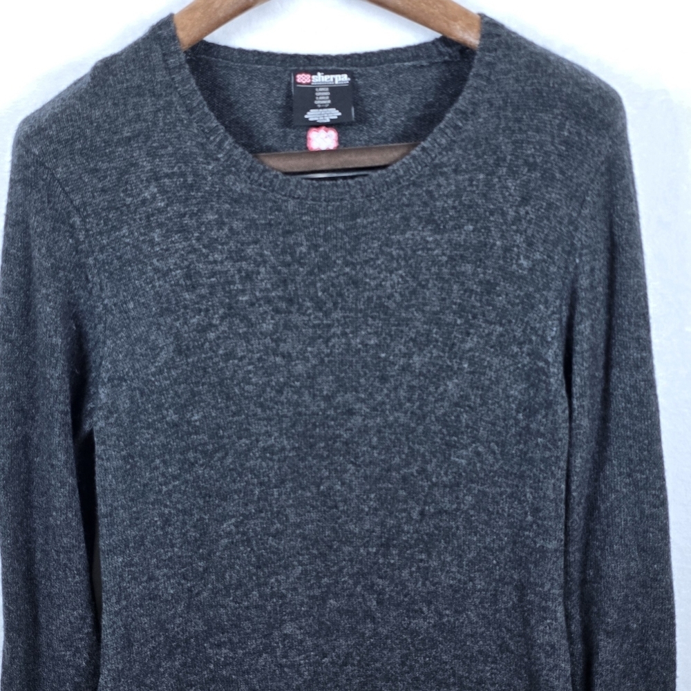 Sherpa Adventure Gear Merino Wool Alpaca Knit Maya Sweater Dress Gray Sz.Large - Picture 6 of 11